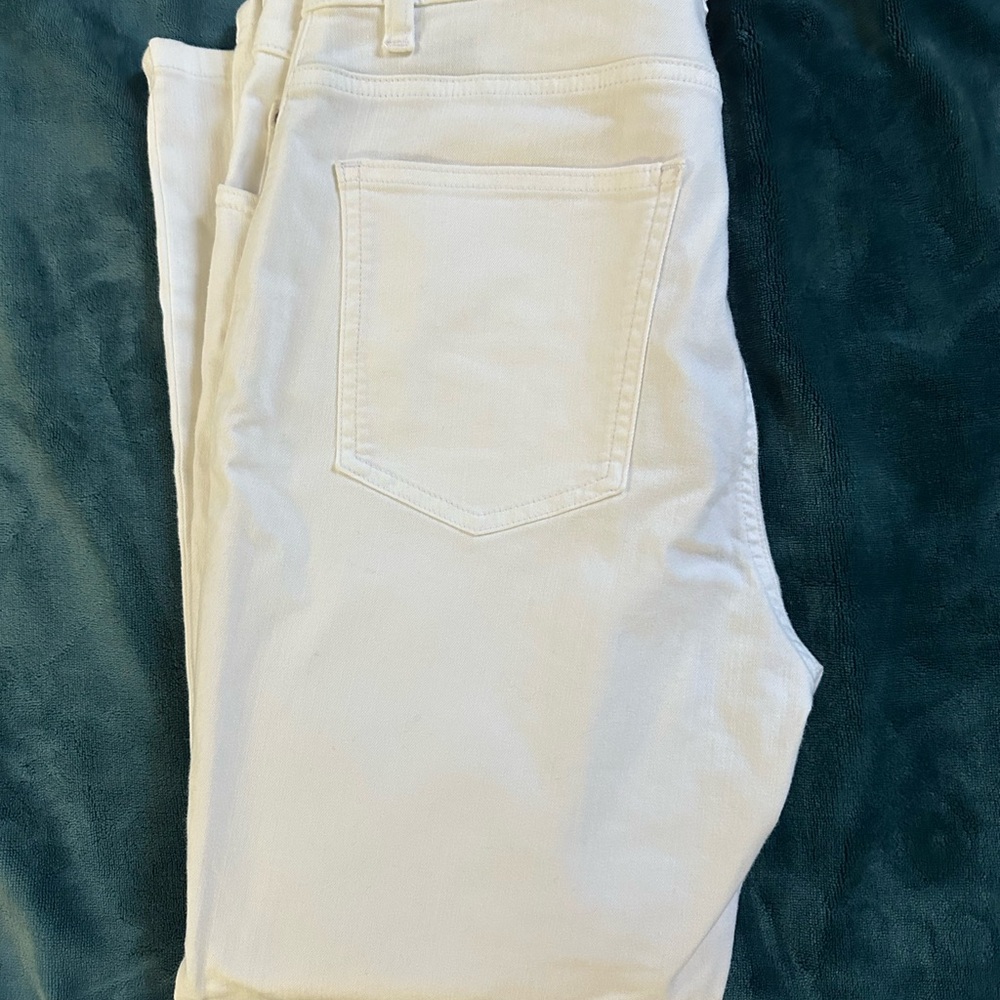 NWT Eileen Fisher White Boot Cut Jeans Classic Style